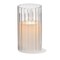 Anya LED Glass Hurricane 3x6 Flameless Pillar Candle Holder for Indoor Use Clear Glass 6in H x 3in L x 3in W